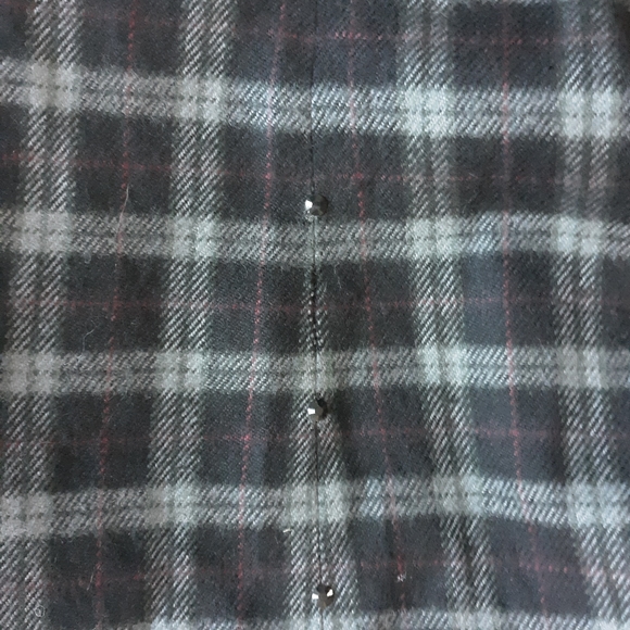 UPCYCLED wool and velvet open front winter jacket - Picture 3 of 5